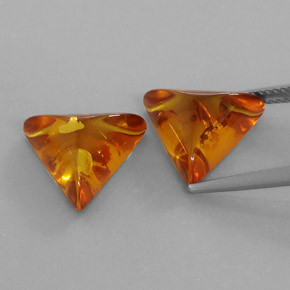 Pedras preciosas de âmbar laranja natural de  ct, transparente, transparente/translúcido