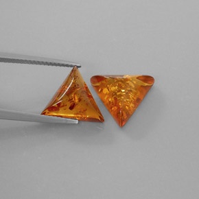Pedras preciosas de âmbar laranja natural de  ct, transparente, transparente/translúcido