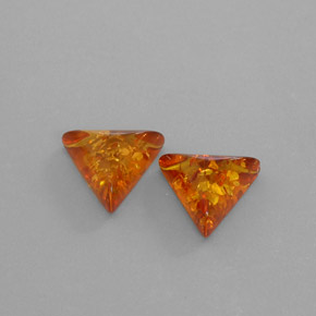 Pedras preciosas de âmbar laranja natural de  ct, transparente, transparente/translúcido