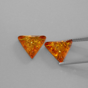 Pedras preciosas de âmbar laranja natural de  ct, transparente, transparente/translúcido