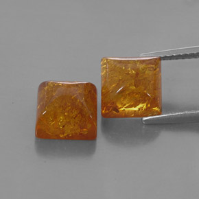 Pedras preciosas de âmbar laranja natural de  ct, transparente, transparente/translúcido
