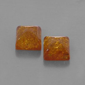 Pedras preciosas de âmbar laranja natural de  ct, transparente, transparente/translúcido