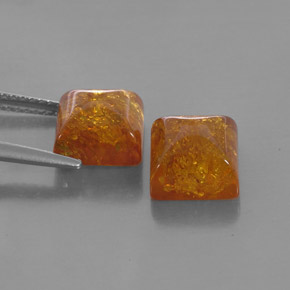 Pedras preciosas de âmbar laranja natural de  ct, transparente, transparente/translúcido