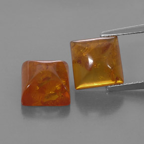 Pedras preciosas de âmbar laranja natural de  ct, transparente, transparente/translúcido