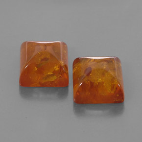 Pedras preciosas de âmbar laranja natural de  ct, transparente, transparente/translúcido