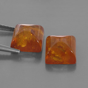 Pedras preciosas de âmbar laranja natural de  ct, transparente, transparente/translúcido