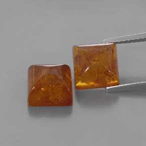 Pedras preciosas de âmbar laranja natural de  ct, transparente, transparente/translúcido