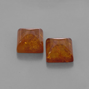 Pedras preciosas de âmbar laranja natural de  ct, transparente, transparente/translúcido