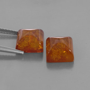 Pedras preciosas de âmbar laranja natural de  ct, transparente, transparente/translúcido
