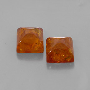 Pedras preciosas de âmbar laranja natural de  ct, transparente, transparente/translúcido