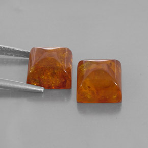 Pedras preciosas de âmbar laranja natural de  ct, transparente, transparente/translúcido