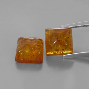 Pedras preciosas de âmbar laranja natural de  ct, transparente, transparente/translúcido