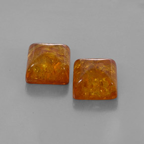 Pedras preciosas de âmbar laranja natural de  ct, transparente, transparente/translúcido