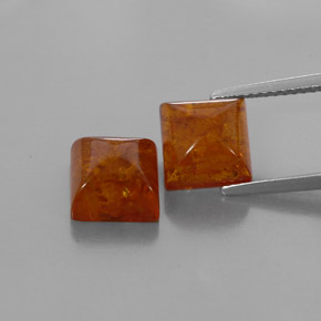 Pedras preciosas de âmbar laranja natural de  ct, transparente, transparente/translúcido