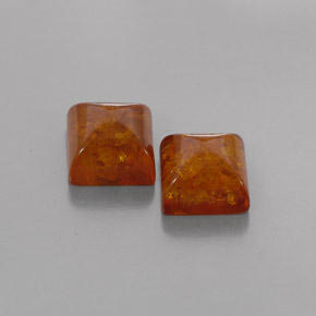 Pedras preciosas de âmbar laranja natural de  ct, transparente, transparente/translúcido