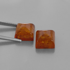 Pedras preciosas de âmbar laranja natural de  ct, transparente, transparente/translúcido