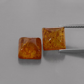 Pedras preciosas de âmbar laranja natural de  ct, transparente, transparente/translúcido