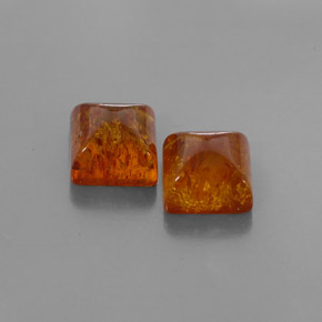Pedras preciosas de âmbar laranja natural de  ct, transparente, transparente/translúcido