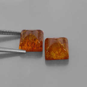 Pedras preciosas de âmbar laranja natural de  ct, transparente, transparente/translúcido