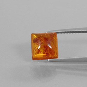 Âmbar laranja natural 1,32ct, transparente, transparente/translúcido