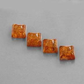 Pedras preciosas de âmbar laranja natural de  ct, transparente, transparente/translúcido