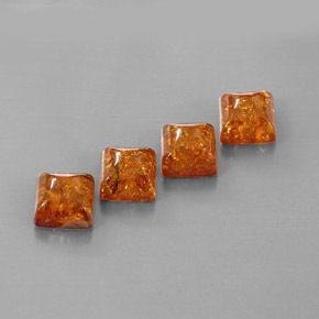 Pedras preciosas de âmbar laranja natural de  ct, transparente, transparente/translúcido