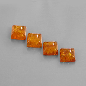 Pedras preciosas de âmbar laranja natural de  ct, transparente, transparente/translúcido