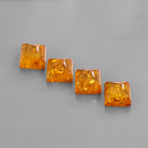 Pedras preciosas de âmbar laranja natural de  ct, transparente, transparente/translúcido
