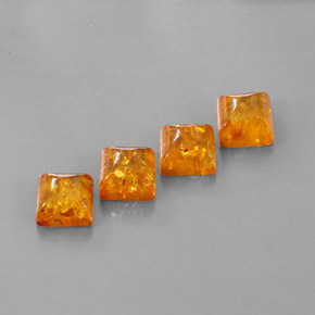 Pedras preciosas de âmbar laranja natural de  ct, transparente, transparente/translúcido