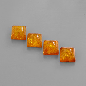 Pedras preciosas de âmbar laranja natural de  ct, transparente, transparente/translúcido