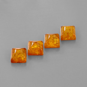 Pedras preciosas de âmbar laranja natural de  ct, transparente, transparente/translúcido
