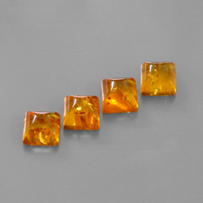 Pedras preciosas de âmbar laranja natural de  ct, transparente, transparente/translúcido