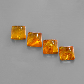 Pedras preciosas de âmbar laranja natural de  ct, transparente, transparente/translúcido