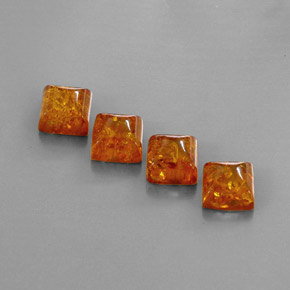 Pedras preciosas de âmbar laranja natural de  ct, transparente, transparente/translúcido