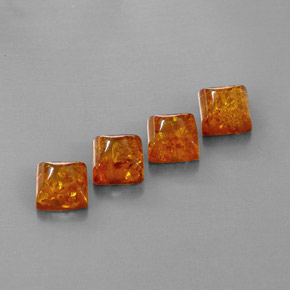 Pedras preciosas de âmbar laranja natural de  ct, transparente, transparente/translúcido