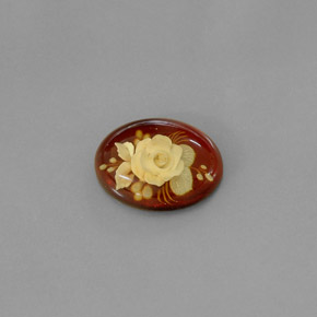Âmbar laranja natural 5,43ct, transparente, transparente/translúcido
