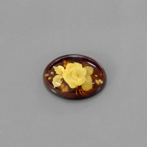 Âmbar laranja natural 5,78ct, transparente, transparente/translúcido