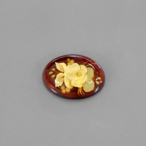 Âmbar laranja natural 5,62ct, transparente, transparente/translúcido