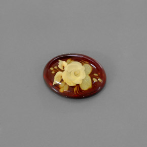 Âmbar laranja natural 5,58ct, transparente, transparente/translúcido