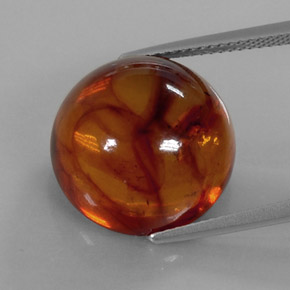 Âmbar laranja natural 6,20ct, transparente, transparente/translúcido