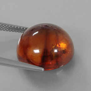 Âmbar laranja natural 6,20ct, transparente, transparente/translúcido