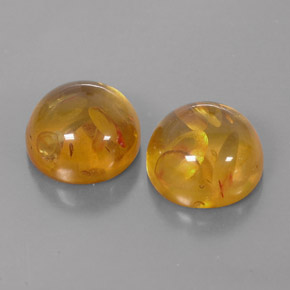 Pedras preciosas de âmbar laranja natural de  ct, transparente, transparente/translúcido