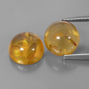 Pedras preciosas de âmbar laranja natural de  ct, transparente, transparente/translúcido