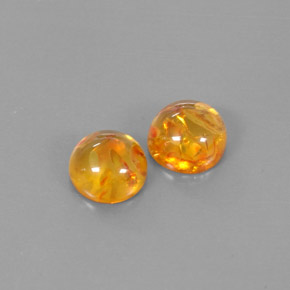 Pedras preciosas de âmbar laranja natural de  ct, transparente, transparente/translúcido