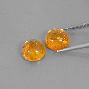 Pedras preciosas de âmbar laranja natural de  ct, transparente, transparente/translúcido