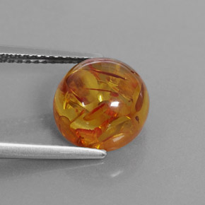 Âmbar laranja natural 1,79ct, transparente, transparente/translúcido
