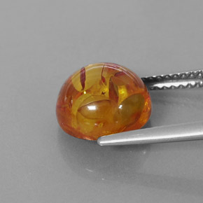 Âmbar laranja natural 1,79ct, transparente, transparente/translúcido