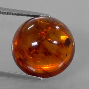 Âmbar laranja natural 6,10ct, transparente, transparente/translúcido