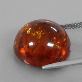 Âmbar laranja natural 6,10ct, transparente, transparente/translúcido