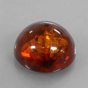 Âmbar laranja natural 6,14ct, transparente, transparente/translúcido